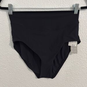 NWT-Amoressa Swimwear- Black high waisted shaping bikini bottoms- Size Medium